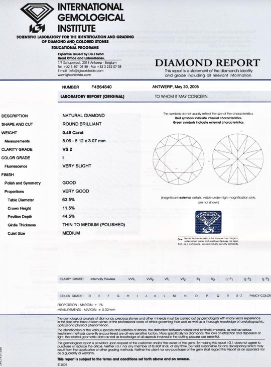 Foto 9 - Diamant, IGI Gutachten !!!, Top Brillant, 0,49ct, D5553