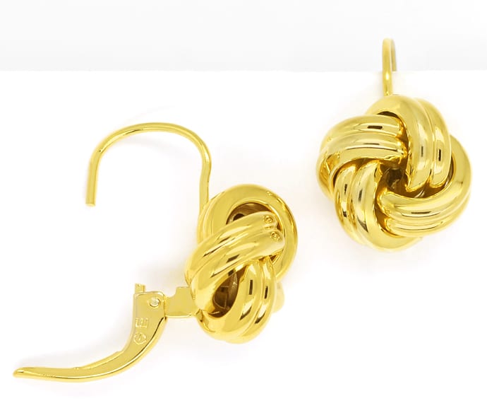 Foto 1 - Gelbgold-Ohrringe in charmantem Knoten Design aus 585er, Q1199