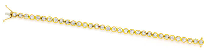 Foto 1 - Tennis Armband Riviere Armband 2,3ct Diamanten Gelbgold, S1333
